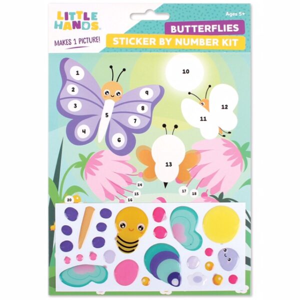 Butterflies - Sticker by Number Kit - Ages 5+