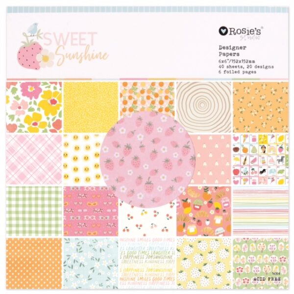 Sweet Sunshine 6" x 6" Designer Paper Pad - 40 Sheets